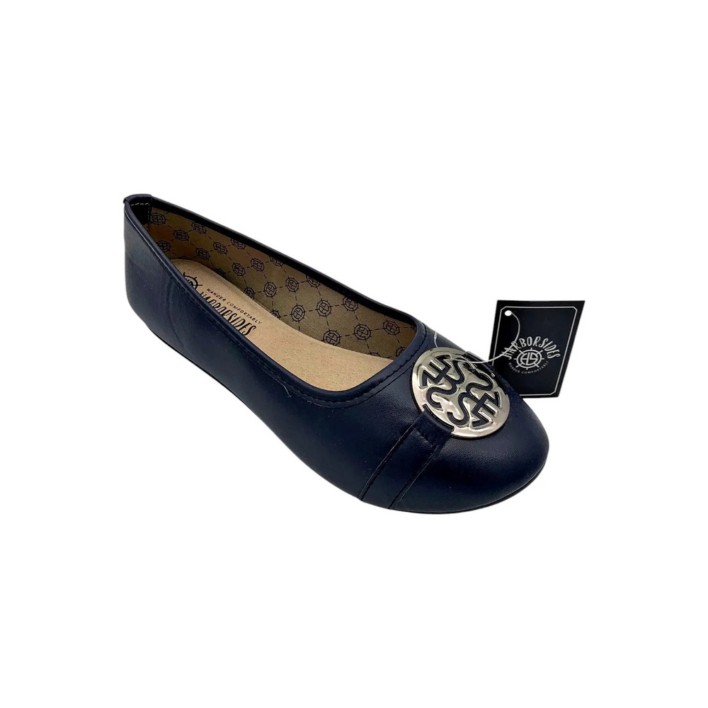 Harborsides Women's Anabel Comfort Slip-on Ballet Flats Navy - Medium